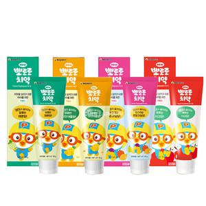뽀로로치약 90g 1개 4가지향 저불소 어린이 유아 아동 키즈 치약