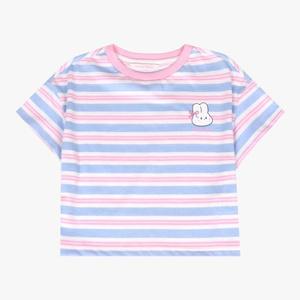 [롯데백화점]로엠걸즈 멀티 스트라이프 반팔티셔츠RGRA2541C