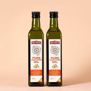 [기타]델비엔토 해바라기씨유 500ml X 2병 안전포장 스페인 프리미엄 오일 천연토코페롤 비타민E