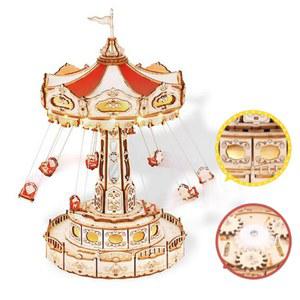 3D 나무 에어 ROKR EA02 놀이동산 로보타임 DIY 플라이 퍼즐