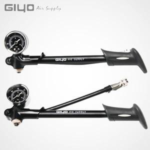 자전거부품 GIYO GS-02D 접이식 고압 자전거 에어 쇼크 펌프 레버 및 지 포함 포크 리어 서스펜션 산악 300