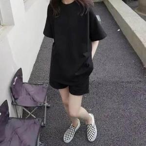 [피커]트레이닝세트 여름 반팔 올블랙