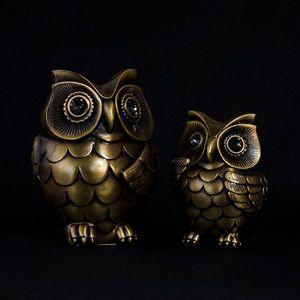 [기타]풍수행운소품 금속 골드 부엉이 장식품 선물세트
