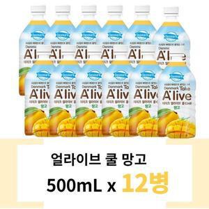 [기타]동원 덴마크얼라이브 쿨 망고주스 500mL x12병 학교 비타민
