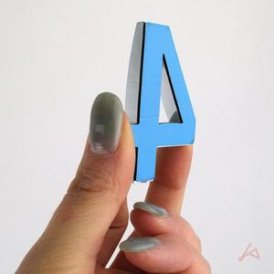 숫자스티커 세련룸넘버 레터링 넘버 이니셜 라벨 4 50mm
