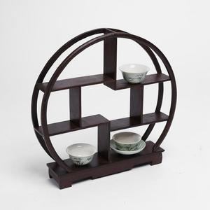 F02 원형유니 찻잔 다관 장식장 30x30cm 찻잔장식장 고