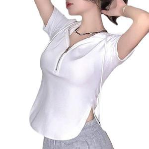 [오노마] ONM 데일리 여자 여름 후드집업 티셔츠 패션 반팔티