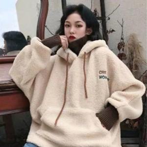 [MENOIQJQ_53DC]뽀글이 후드 자켓 양털 캐쥬얼 퍼 오버