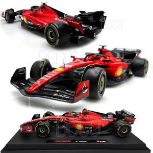 [기타]1:18 페라리 SF23 카를로스 샤인츠 NO55 레이싱 받침대 미니카 다이캐스트
