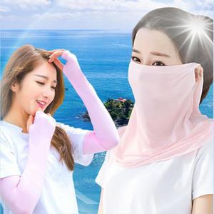 운전 여성 반장갑형 여름 쿨 토시 얼굴스카프 낚시 피부보호