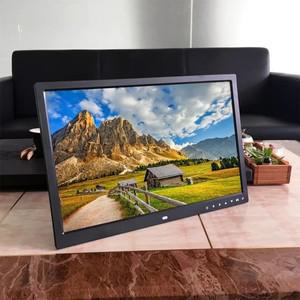 17 인치 터치 버튼 디지털  프레임 전자 앨범 HDMI HD 벽 마운트 디스플레이 비디오 광고 기계 플레이어