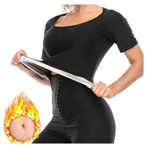 [셀러허브]여자 트레이시크닝 런닝 요가 필라 홈트 방수 땀복 반팔티 (S31580674)