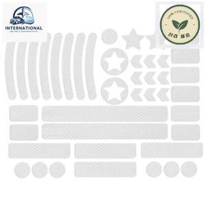 오토바이 헬멧 유모차용 반사 스트립 스티커, 방수 자전거 테이프, 야간 가시성 흰색