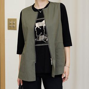 (∼110size)모어린넨조끼 VEC3006_DC