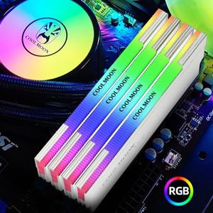 열실리콘 패드가 있는 노트북 PC 방열판 ARGB RAM COOLMOON DDR4 메모리 라디에이터 히트 스프레더 쿨러 5V