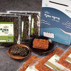 [하프클럽/훈훈한삼촌]식약동원 만나 3호 선물세트 (뱅어포 순3봉+청태 순3봉)