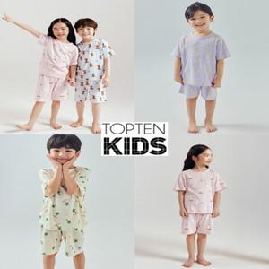 [탑텐키즈]공용) 뱀부 반소매 라운지 세트(MKF2UI3002)