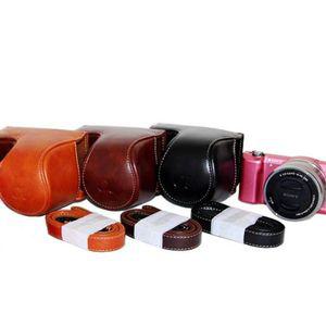 A6400 A6300 A6000 호환 가죽 케이스+스트랩 크로스백디카 가방 수납 카메라 커버