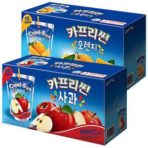 카프리썬 사과 10팩 + 오렌지 10팩 / 과일주스 음료수