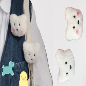 곰돌이 장식품 동물 브로치 강아지 얼굴 인형 코사지 댕댕이 뱃지