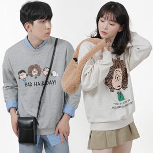 [피너츠&MCT] 스누피 정식 라이선스 기모특양 오버핏 맨투맨 티셔츠 남녀공용 스누피 모음 M~2XL 커플 단체