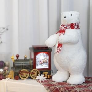 부드러운북극곰 26x50cm 크리스마스 인형 대형 장식 소품