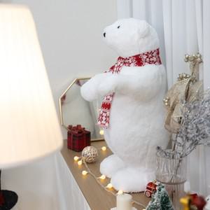 부드러운북극곰 30x70cm 크리스마스 인형 대형 장식 소품