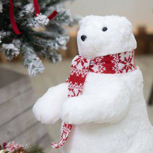 부드러운북극곰 26x50cm 크리스마스 인형 대형 장식 소품