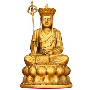 지장보살 불교 불상 소형 종교 구리 황동 사원 장식품