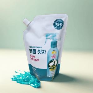 온더바디 코튼 풋 발을씻자 풋샴푸 레몬민트향 500ml(리필) x 1개