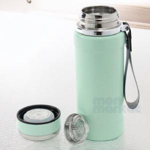 보온 텀블러 600ML 민트 핸들텀블러 스트랩 진공물병