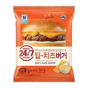 [사조대림] 사조 대림선 딥 치즈버거 155g x 6개