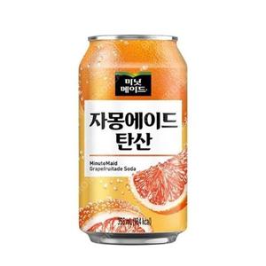 해태 미닛메이드 자몽에이드 탄산 355ml X 24캔 과일과즙 음료 뚱캔