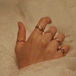 [셀러허브 1][HYIJS30Y_4B](내꺼찜) 반지 진주 엔틱 무드 (5pcs)