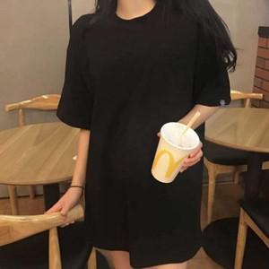 이쁜티 데일리 FQf 유니크한 반팔 루즈 무지 스타일 커플 박스티 면