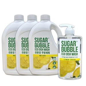 슈가버블 천연성분 주방세제 940ml + 리필 2.5L x3통