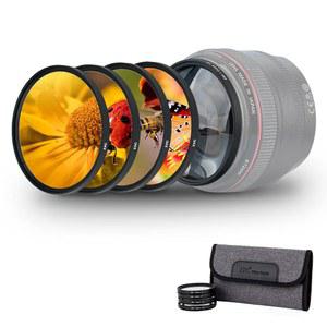 58mm 매크로 클로즈업 필터 세트(+2 +4 +8 +10) 캐논 레벨 T8i, T7i, T6i, T7, T6, EOS 90D, 80D, 77D, EF-S 18-55mm f /3.5-5.6은 STM 렌즈입니다