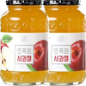 [기타]초록원 사과잼 2kg(1kg x 2병)