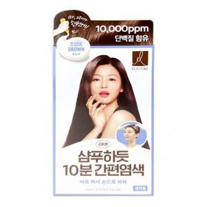 엘라스틴 샴푸하듯 10분 간편염색약 새치용 흑갈색 4회분 1+1