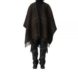 [버버리]Check Wool Cashmere Cape   122657787