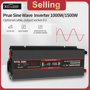 DATOU 인버터  사인파 컨버터 12V-230V 220V-12V 1500W 3000W 피크 전력 LCD 스크린 USB 인터페이스 사용