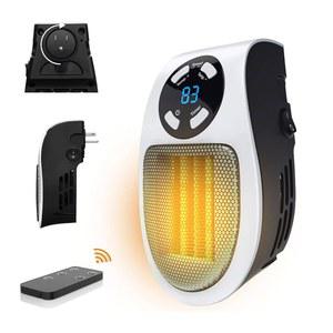 온도 감지 기능이 있는 화이트 LED 원격 볼 사무실 히터 스마트 TV에서 RV용 미니 콘센트 우주 450W 벽면 디스플레이가 및 컴팩트 타이머와 전기 수 조절기