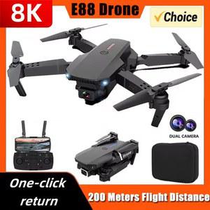 E88Pro RC 드론 WIFI 잡아 FPV 8K 높이 광각 HD 1080P 카메라 장난감을 소년의 Professinal 헬리콥터 접이식