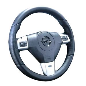 핸드 스티치 극세사 가죽 자동차 핸들 커버 Opel Astra Borant 2006 2007 2008 핸들 브레이드