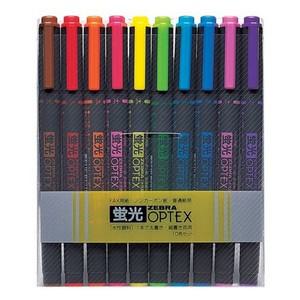 형광펜 OPTEX 10세트 ZEBRA