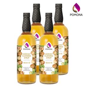 포모나 헤이즐넛시럽 1000ml/4개묶음/헤이즐/커피시럽
