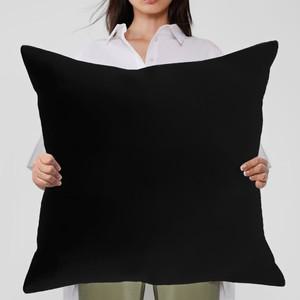 프라임 워싱 린넨코튼 대방석 쿠션커버 반타블랙70x70