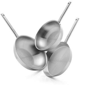 [퀸센스][세신 퀸센스] 샤이니 통5중 스텐레스 후라이팬 3종세트 - 팬28cm,웍24cm,웍28cm