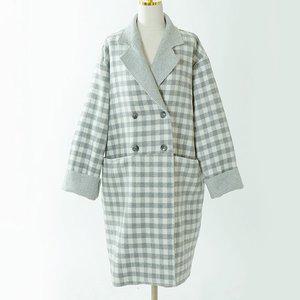 [아이우먼] 더블버튼체크롱코트 CME915M110 빅사이즈