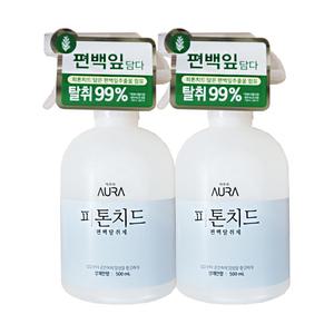 엘지 아우라 피톤치드 섬유 편백 탈취제 상쾌한향 500ml 2개